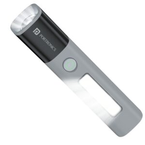 Portronics Eco Glow 2 Tactical Rechargeable Flashlight Torch, Hiking & Emergencies