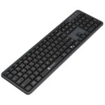 Portronics Akshr Prime Wireless Keyboard with Bluetooth + 2.4 GHz USB Receiver, Black